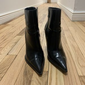 Zara black booties heels size 9